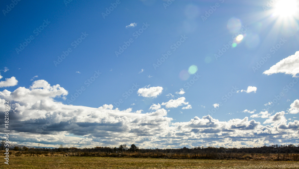 field of clouds