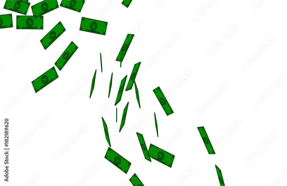Fototapeta premium Cash Money Falling Particles Tabloid 13