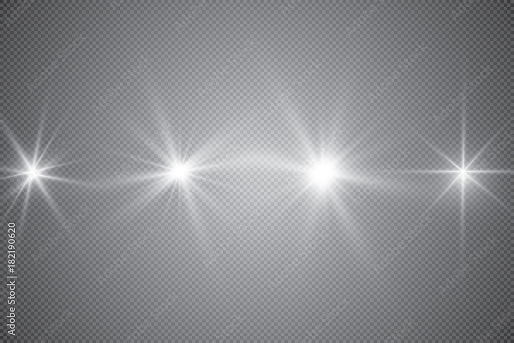 Abstract image of lighting flare. Set. Abstract image of lighting flare. Set.