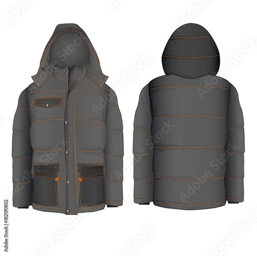 Winter hooded jacket with