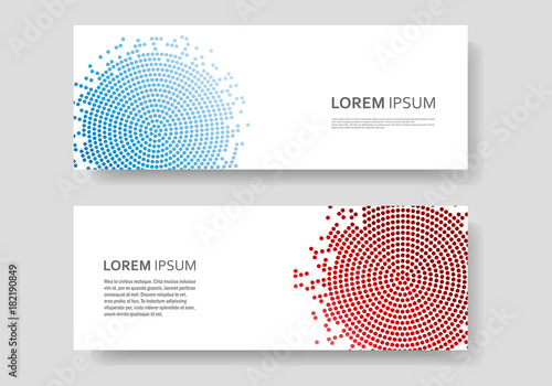 Color abstract vector circle pattern design. Halftone texture