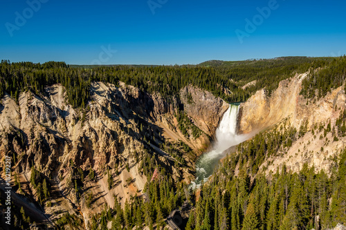 Lower Falls waterfall in Grand Canyon of Yellowstone