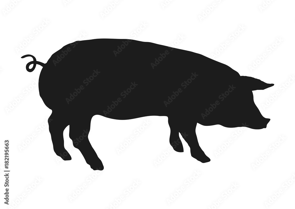 Swine Silhouette Swine Silhouette