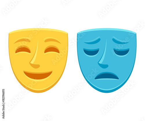 Sad and happy theater mask