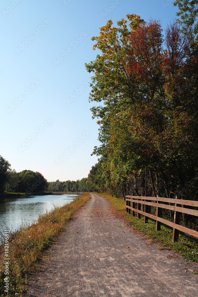 Autunm on the Erie Canal in Clarkson, New York Autunm on the Erie Canal in Clarkson, New York