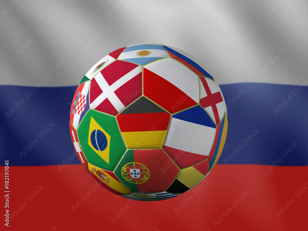 Obraz premium Russia 2018 international soccer tournament