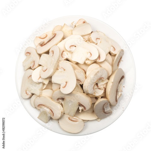 Champignons isolated on white