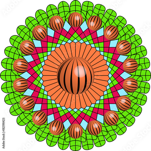 Multicolored flower pattern