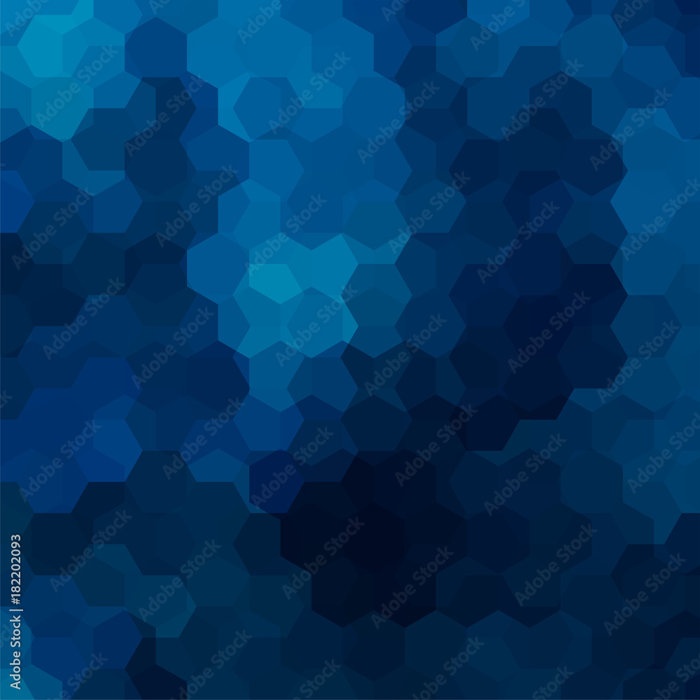 Obraz premium Vector background with dark blue hexagons. Can be used in cover design, book design, website background. Vector illustration