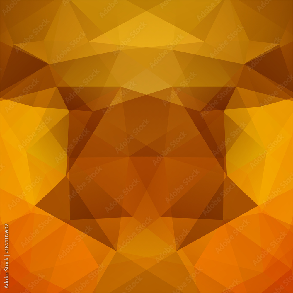 Polygonal vector background. Can be used in cover design, book design, website background. Vector illustration. Yellow, orange, brown colors. Polygonal vector background. Can be used in cover design, book design, website background. Vector illustration. Yellow, orange, brown colors.