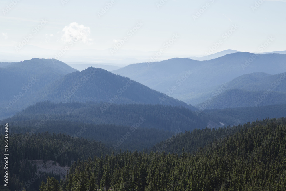 Looking East from Timberline Lodge, Mount Hood, Oregon