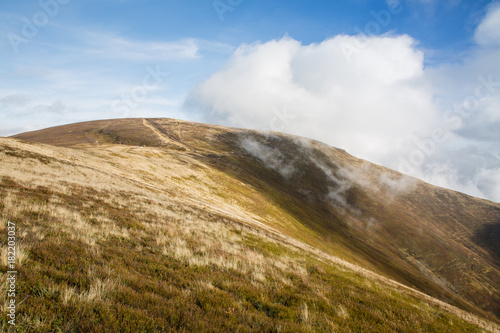 Carpathian mountains landscape in autumn, Ukraine