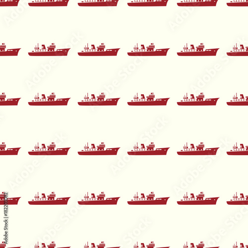 Sea transport vector illustration on a seamless pattern background