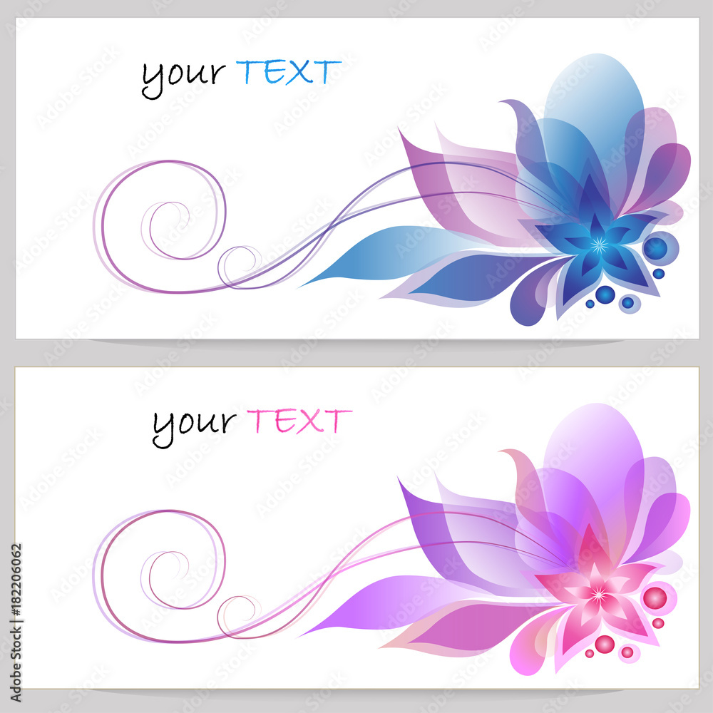 blue and pink banner