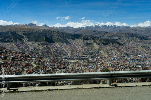 View over La Paz Bolivia from Street photo