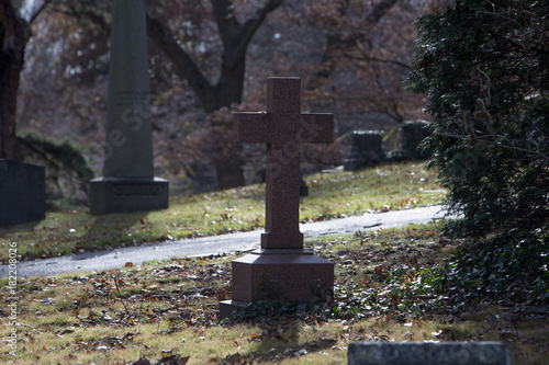 cross in a cemetery