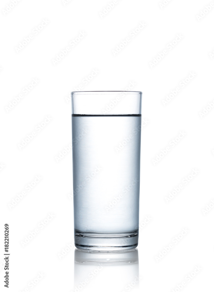 Water glass isolated on white background with clipping path included Water glass isolated on white background with clipping path included