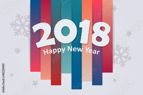 2018. Simple New Year's abstract background. new Year. vector illustration