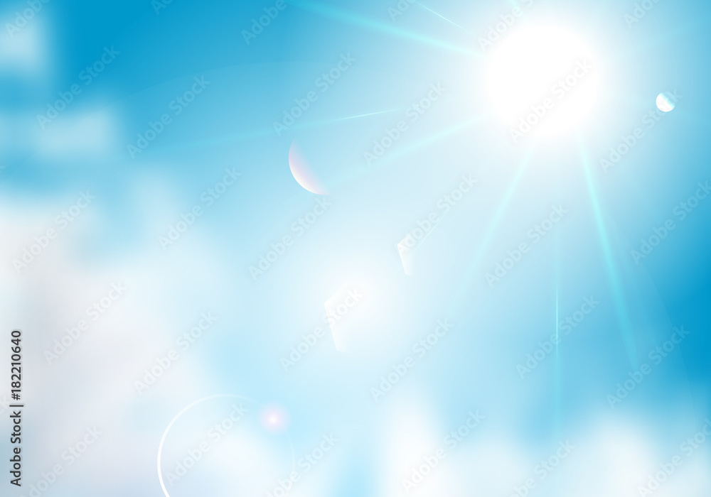 Obraz premium 青空 雲 太陽