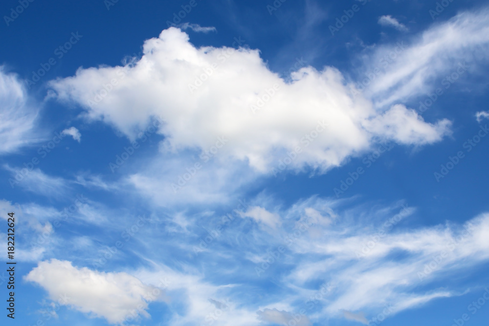 Fototapeta premium blue sky and white clouds background.