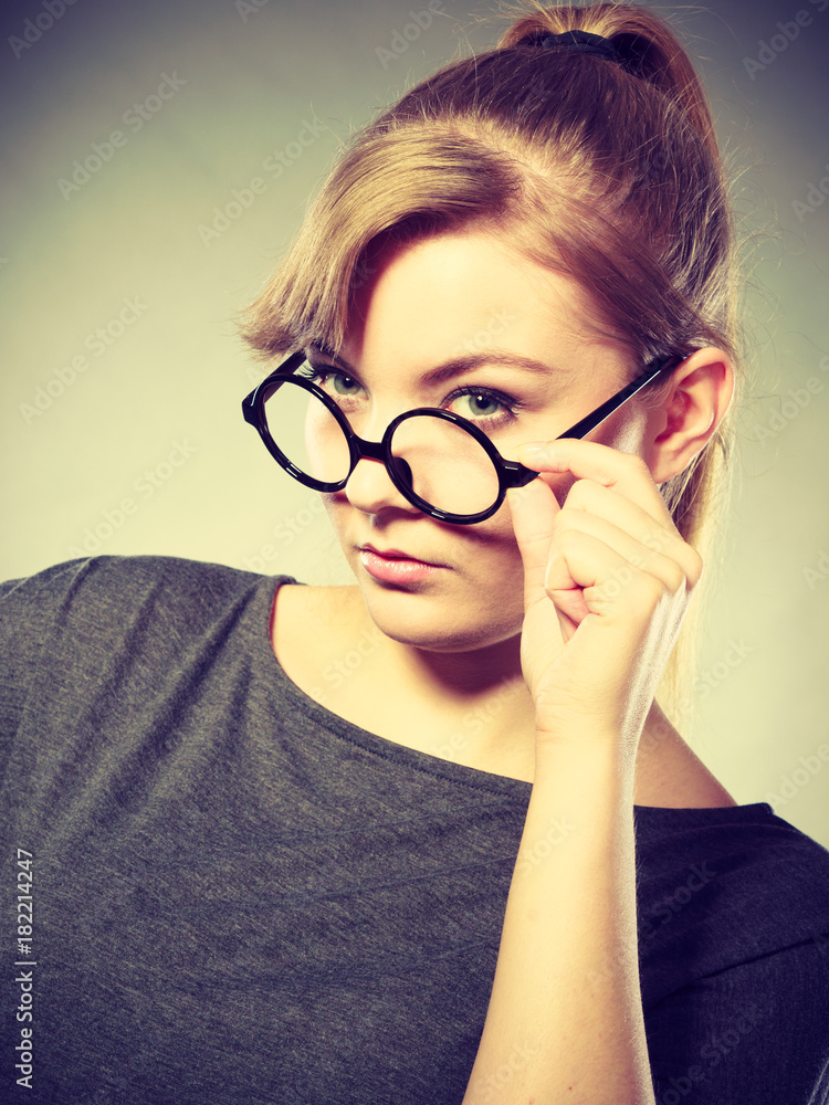 Annoyed nervous woman portrait. Annoyed nervous woman portrait.