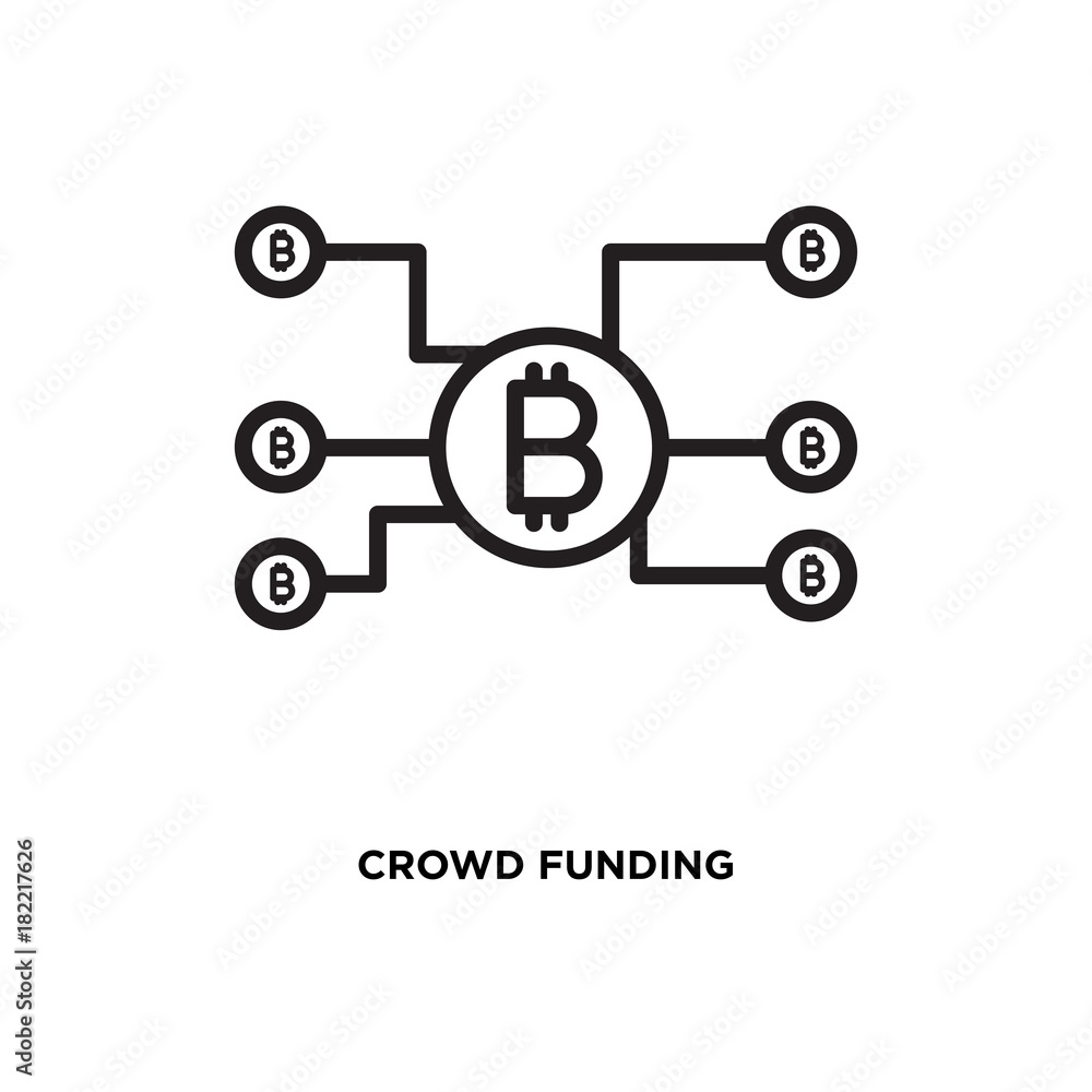 Crowd funding vector icon Crowd funding vector icon