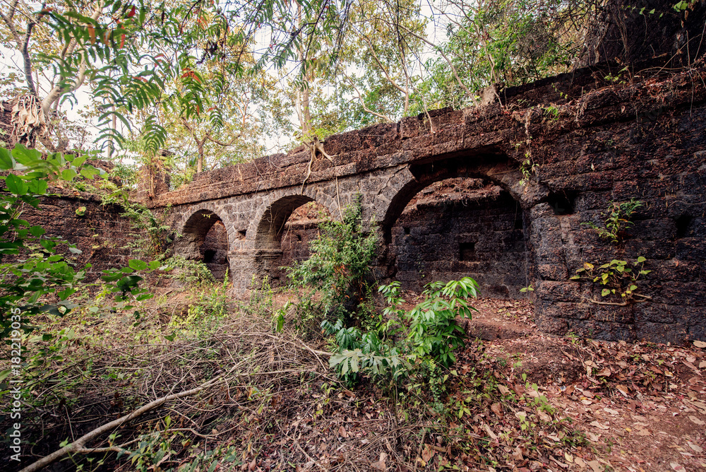 Redi fort (Yashwantgad Fort). India, Maharashtra. Redi fort (Yashwantgad Fort). India, Maharashtra.