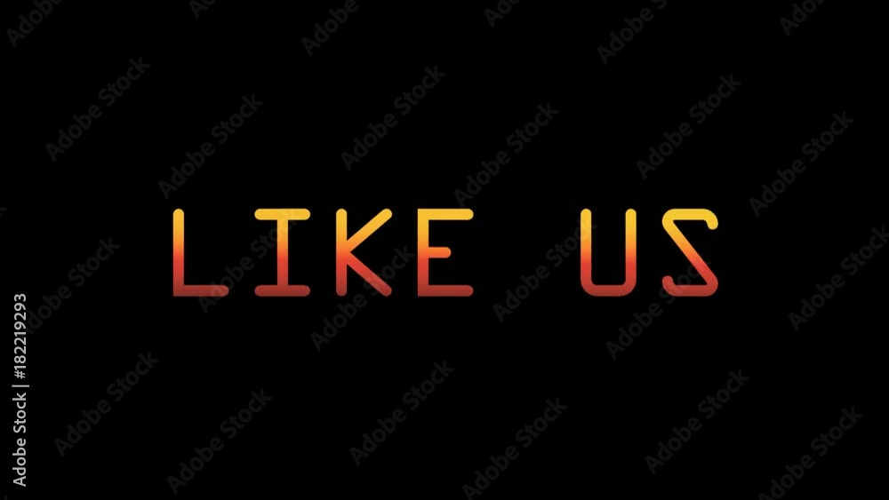 The words Subscribe, Like us, Follow us, appearing with digital noise and glitches. OCR font.
The words Subscribe, Like us, Follow us, appearing with digital noise and glitches. OCR font.