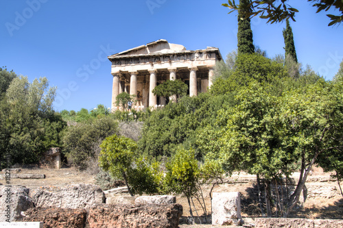 The Famous Hephaistos temple on the Agora in Athens, the capital of Greece. This is one of the best reserved temples of the ancient Greek empire
 photo