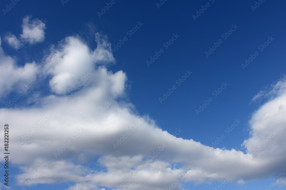 澄み切った 青空と雲「空想・雲のモンスターたち」（気持ちを通わせる