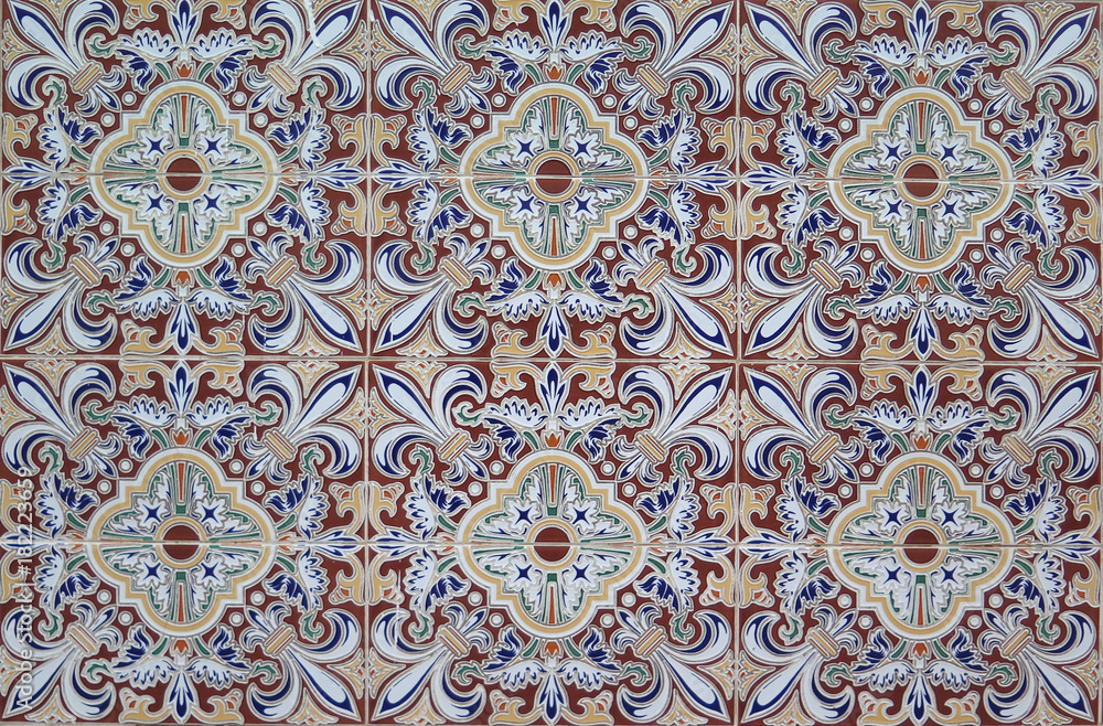 Front wall tiles in Andalusian Village Front wall tiles in Andalusian Village