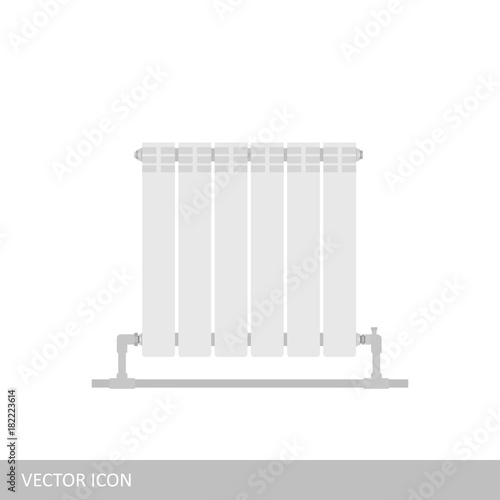 Battery Heating. Vector icons of a modern battery, isolated on white background in the style of a flat design.