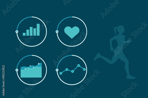 Fitness activity concept information graphic