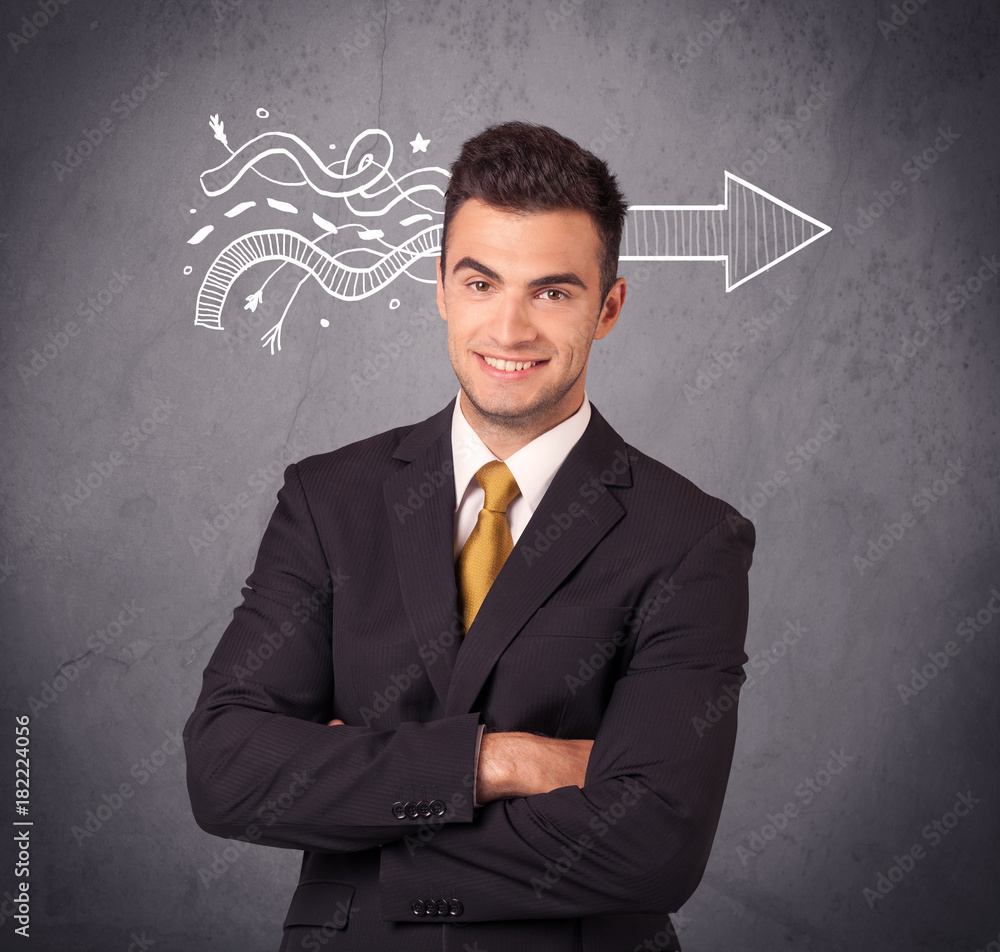 Confident sales person solves problem Confident sales person solves problem
