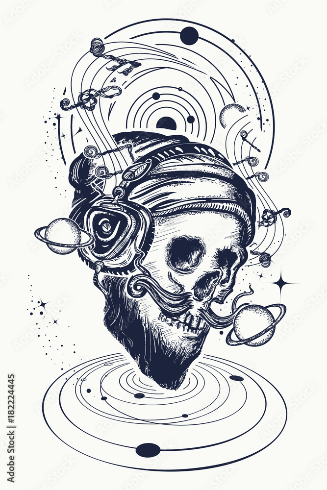 Skull Headphones Stickers