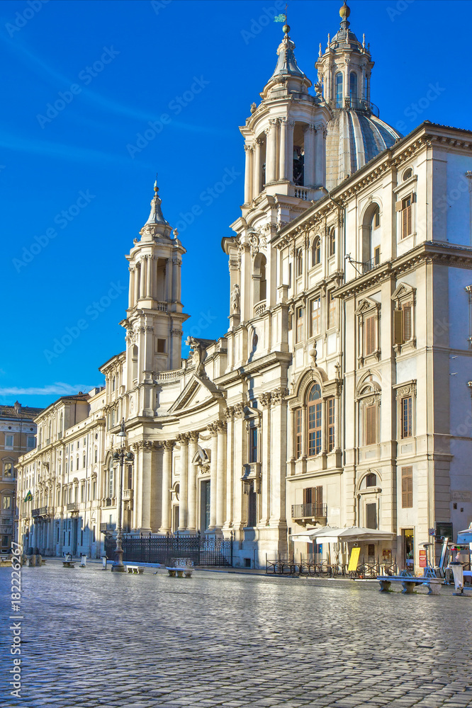 Sant'Agnese in Agone church on the Piazza Navona, Rome