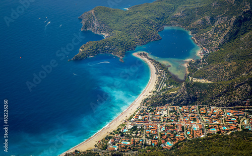 Aerial panorama of Oludeniz, Turkey