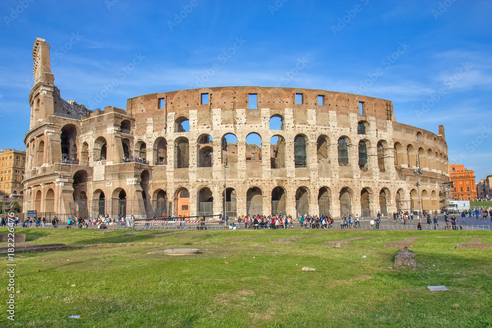 Famous Colosseum amphitheater in Rome, Italy