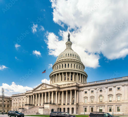 United States Capitol Building in Washington DC - East Facade of the famous US landmark.
