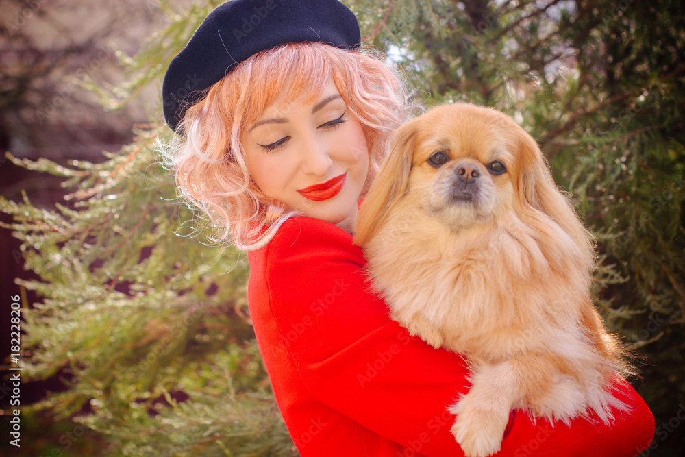 Dog hair sweater hot sale lady