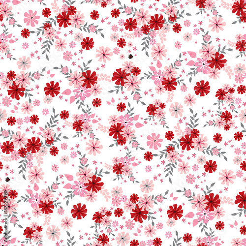 Fashionable pattern in small flowers. Floral seamless background for textiles, fabrics, covers, wallpapers, print, gift wrapping and scrapbooking. Raster copy.