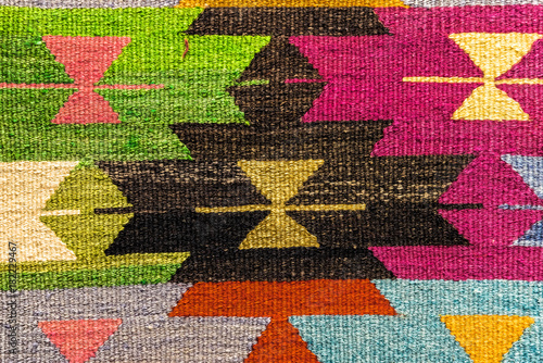 Handmade woven rug and tapestry vintage rug in Egypt Bazaar Turkey