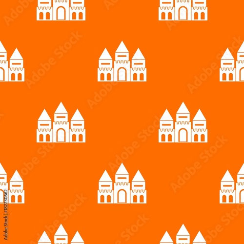 Children house castle pattern seamless