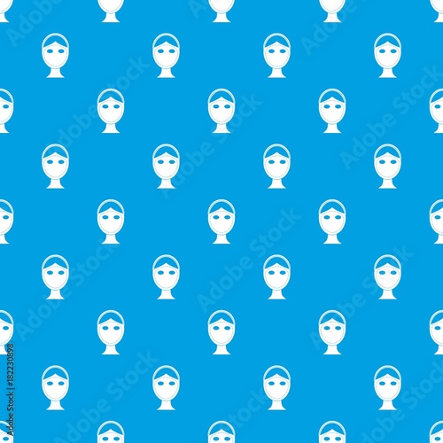 Face marked out for cosmetic surgery pattern seamless blue