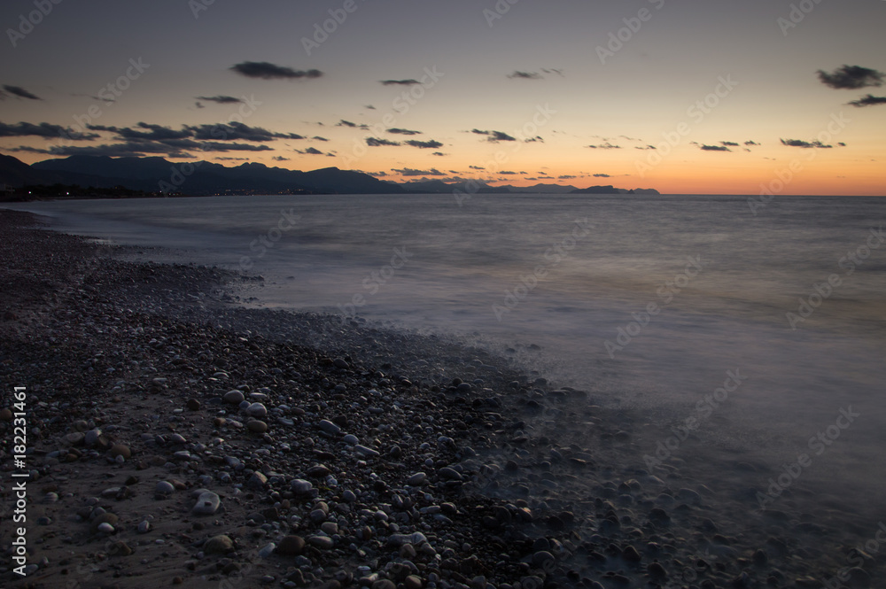 Sunset at the beach on Sicily 2