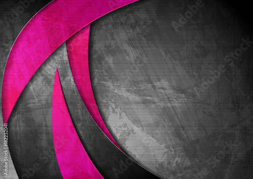 Grunge wavy material pink and grey background