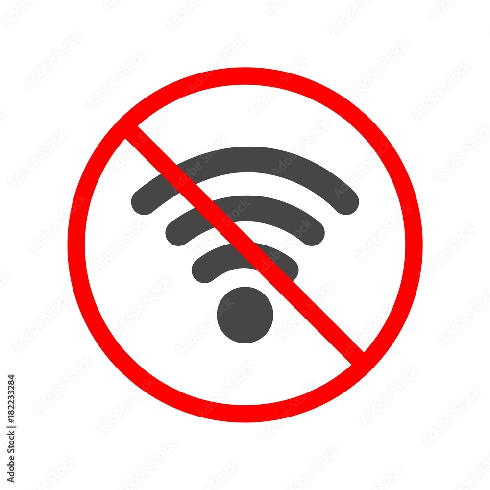 No internet and wi fi sign No internet and wi fi sign