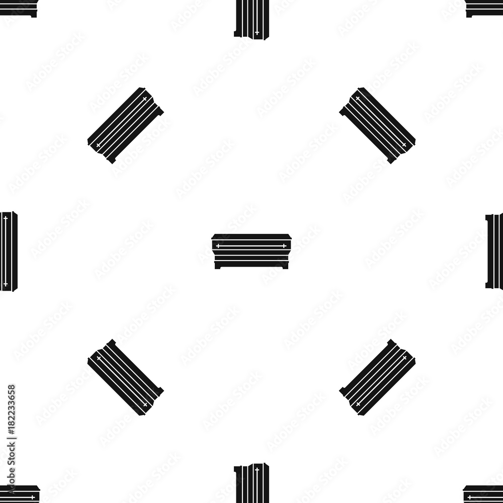 Coffin pattern seamless black Coffin pattern seamless black