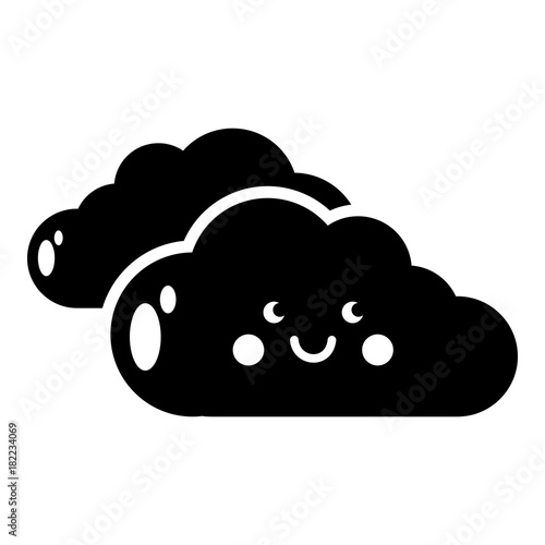 KInd cloud icon, simple style