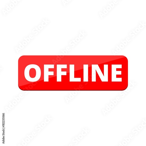 Offline sign, icon, button